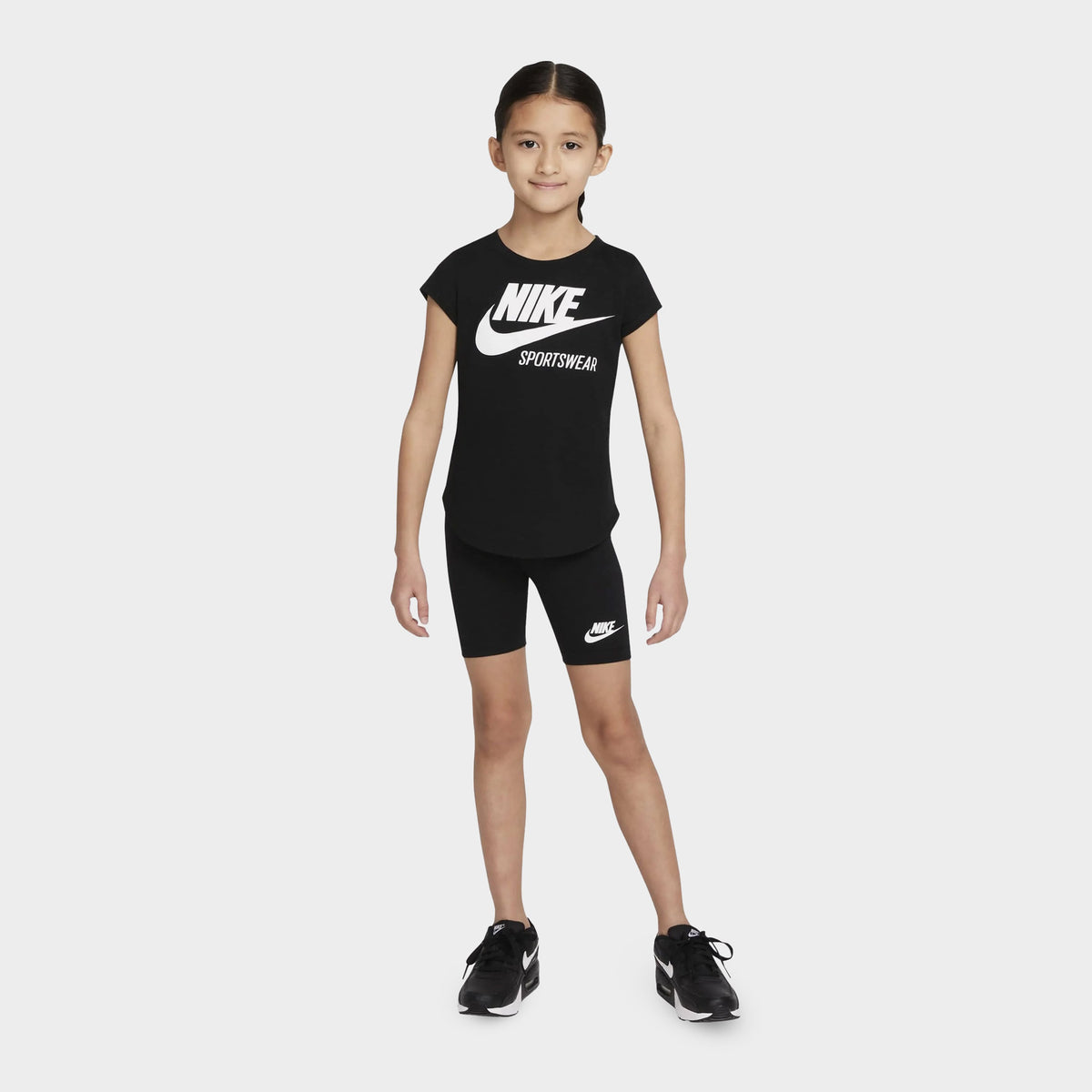 Nike Junior Girls' Bike Shorts Black / White