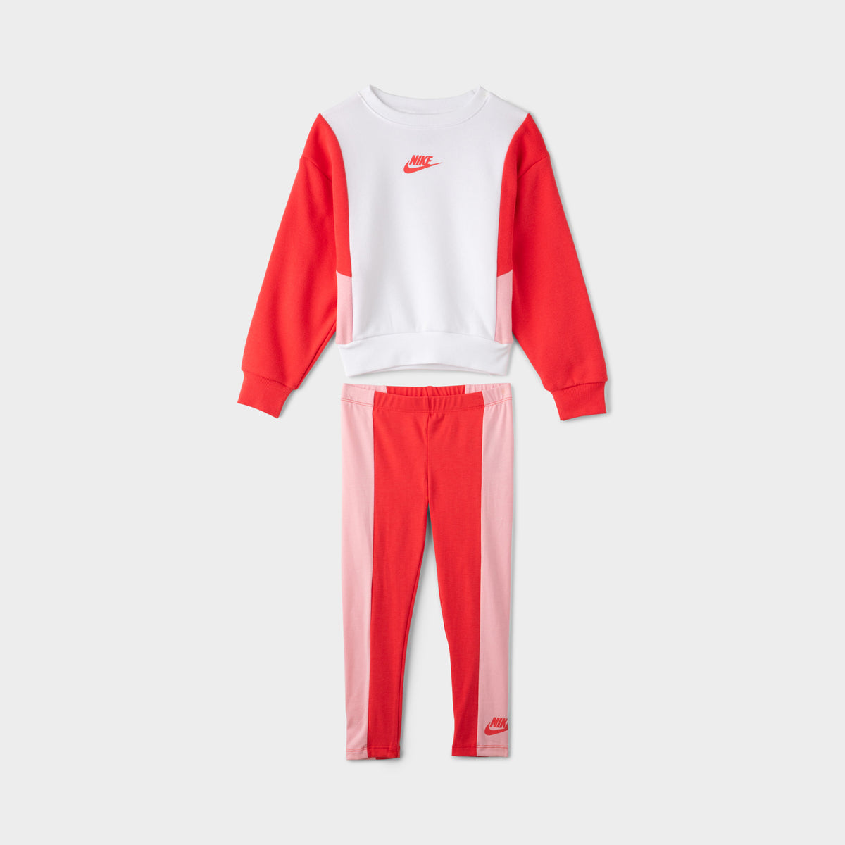 Pink and white nike tracksuit online