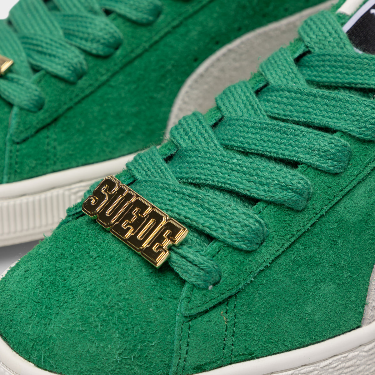 Puma Suede Fat Lace Archive Green Warm White