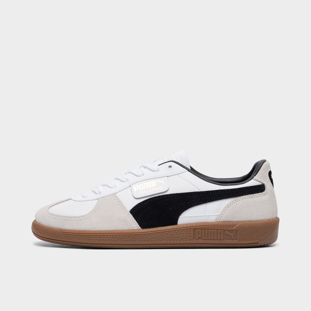 PUMA Palermo Leather Sneakers White Vapor Gray Gum Size 10.5