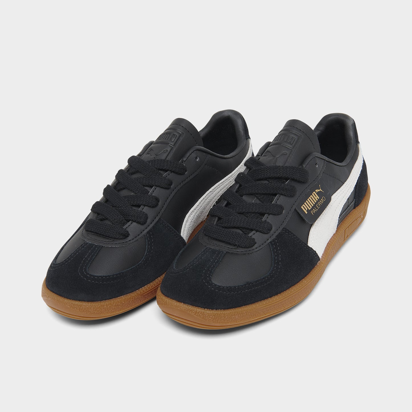 PUMA Women's Palermo Leather Black / Feather Gray - Gum