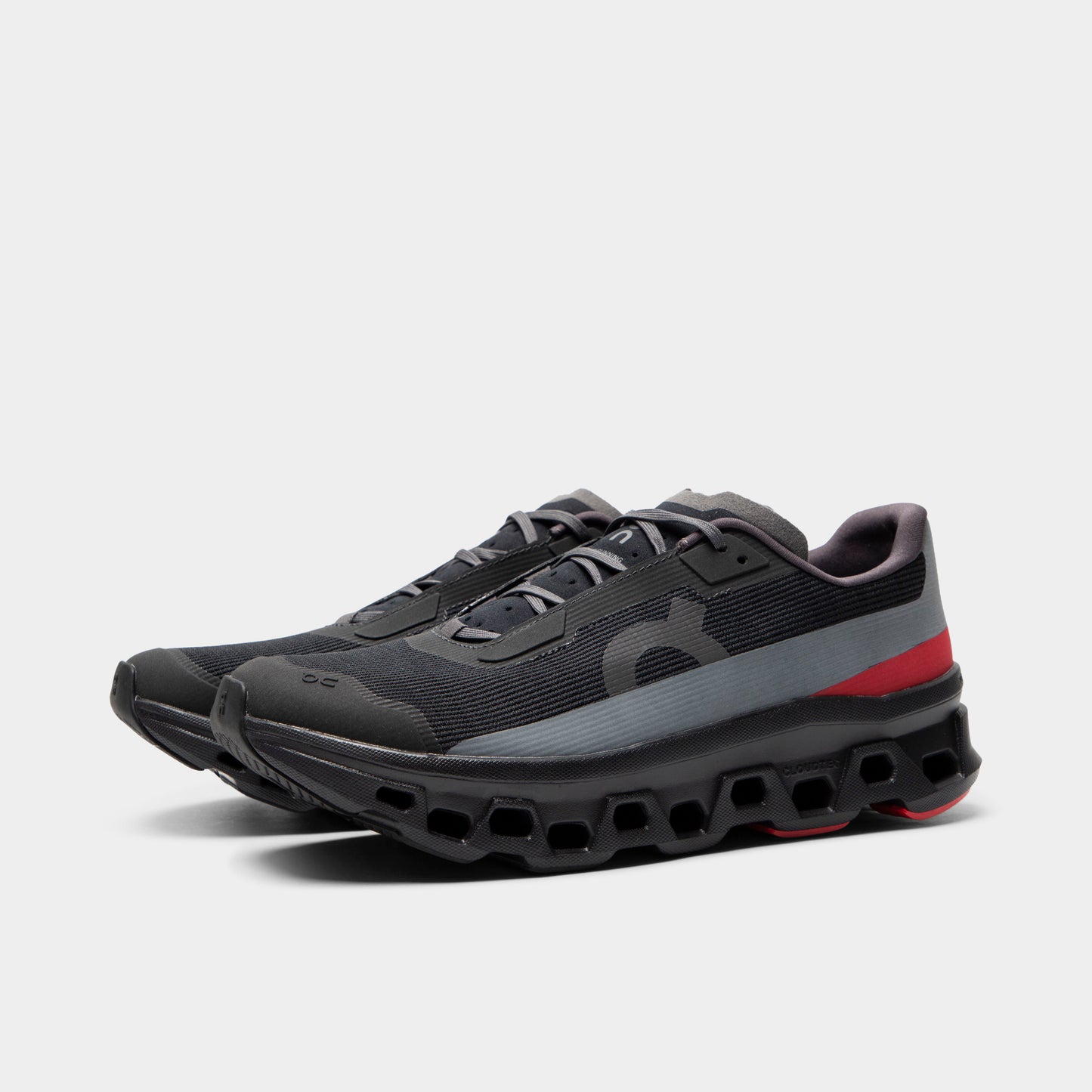 ON Running Cloud monstre / Void Noir - Rouge
