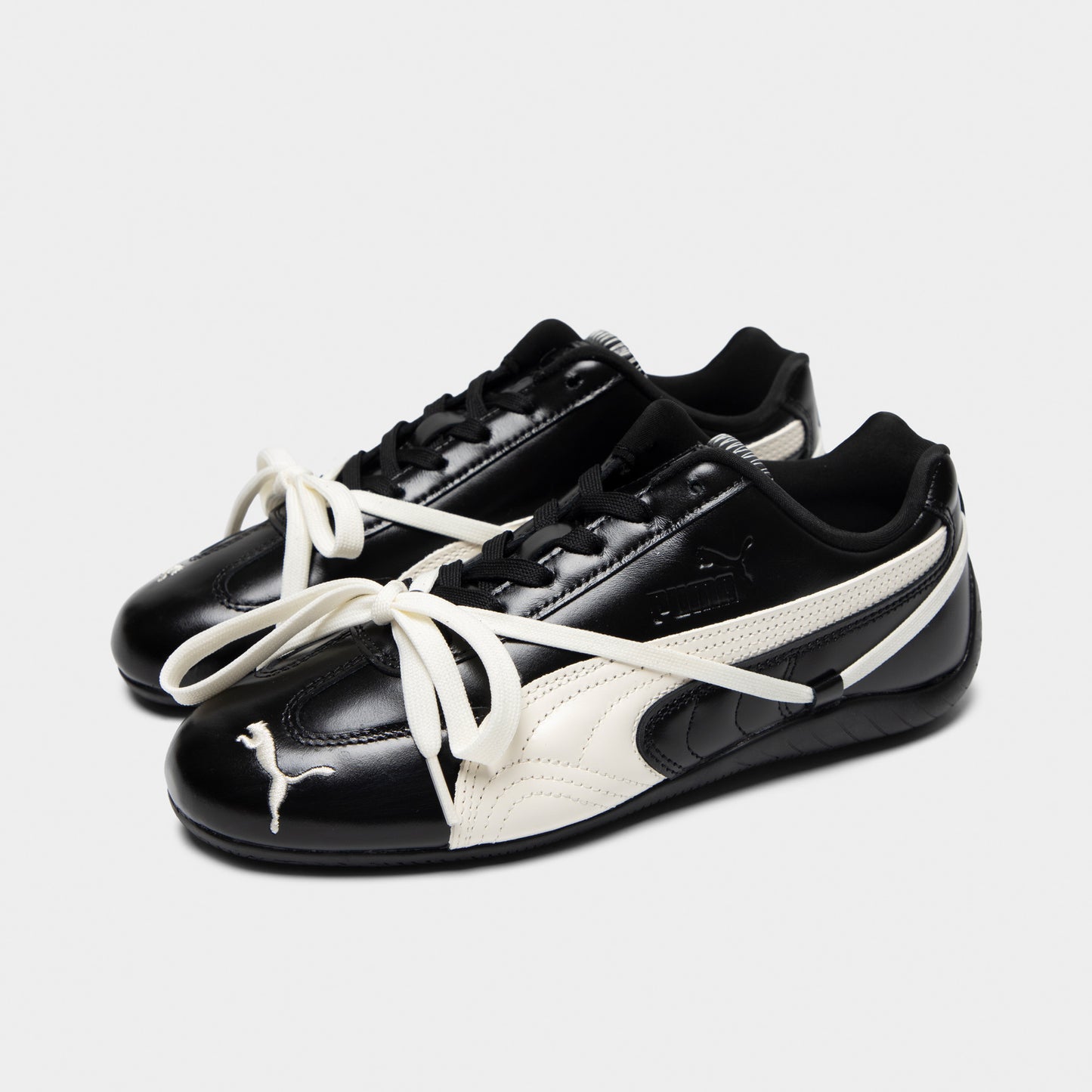 PUMA x Rosé Speedcat Cuir Noir / Blanc Chaud
