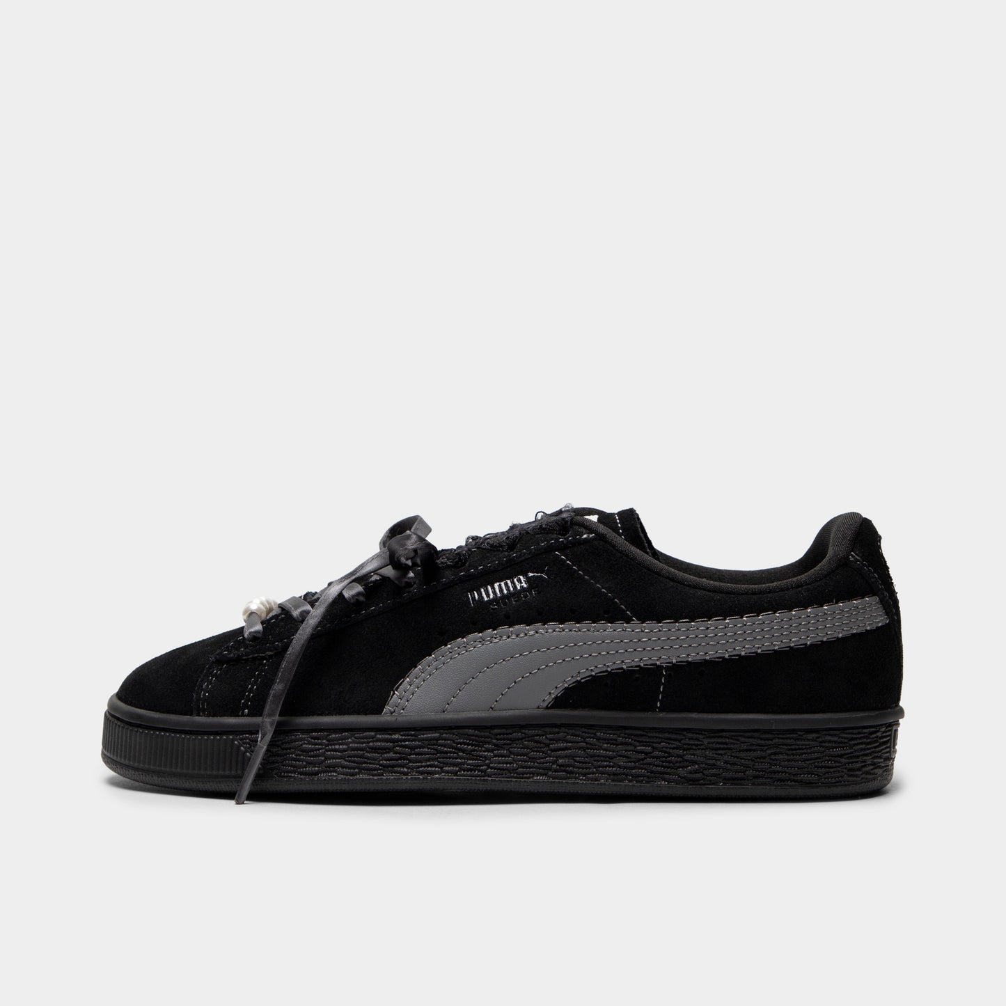 PUMA Women's Suede Bloom Black / Slate Sky