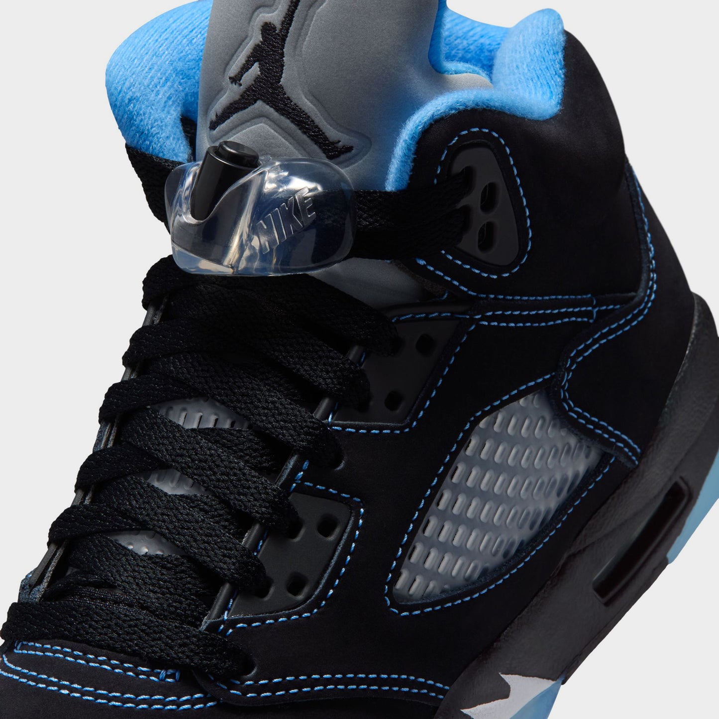 Jordan 5 Retro GS Noir / Bleu Universitaire - Blanc