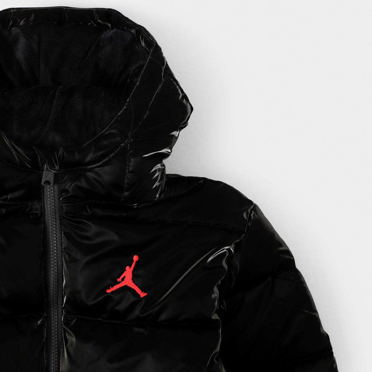 Jordan Junior Girls Boxy Fit Puffer Jacket Black JD Sports