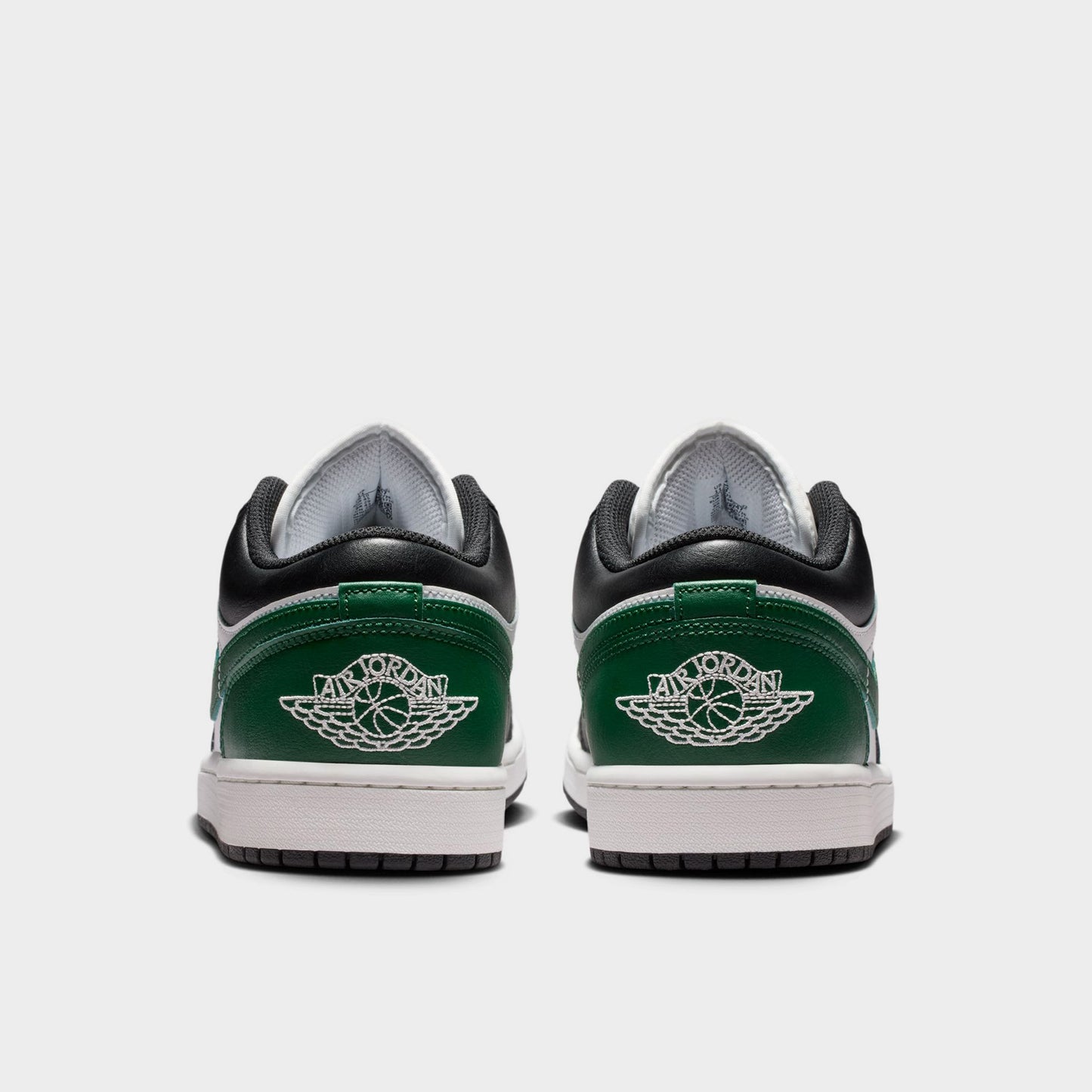 Jordan 1 Low Black / Summit White - Gorge Green