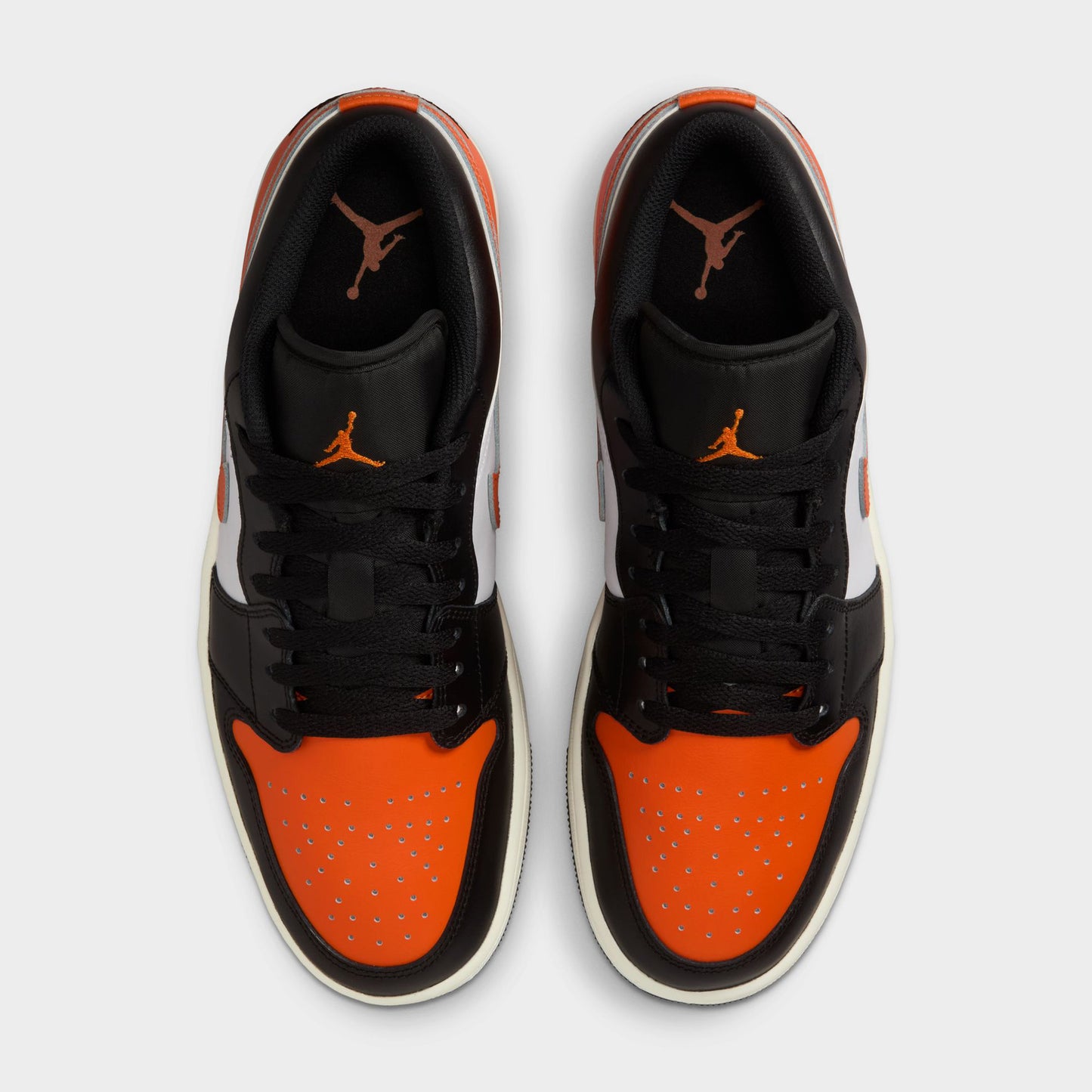 Jordan 1 Low Black / Starfish - White - Sail