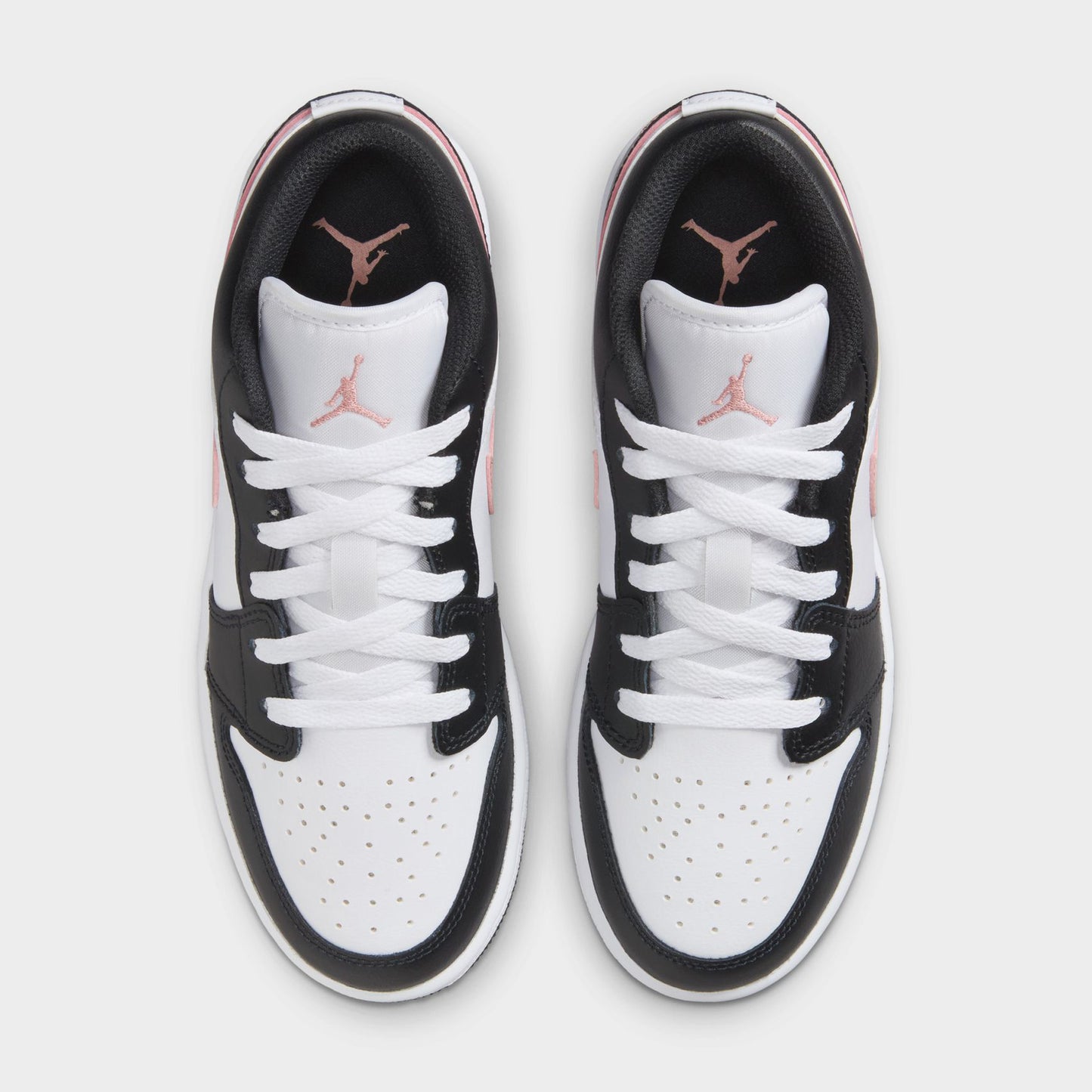 Jordan 1 Low GS White / Rust Pink - Black