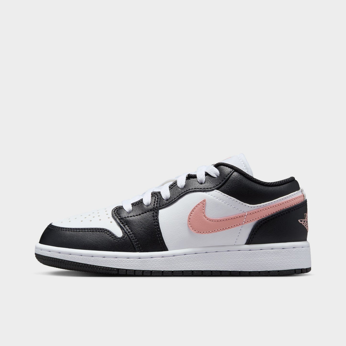 Jordan 1 Low GS White / Rust Pink - Black