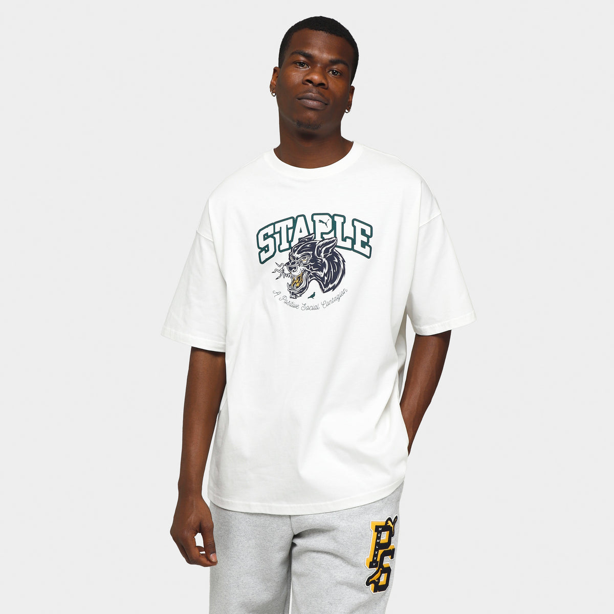 Puma x STAPLE Graphic T-shirt / Warm White | JD Sports Canada