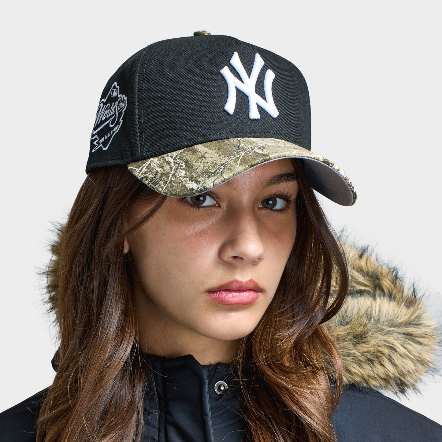New Era New York Yankees 9FORTY A-Frame Black / Real Tree Camo