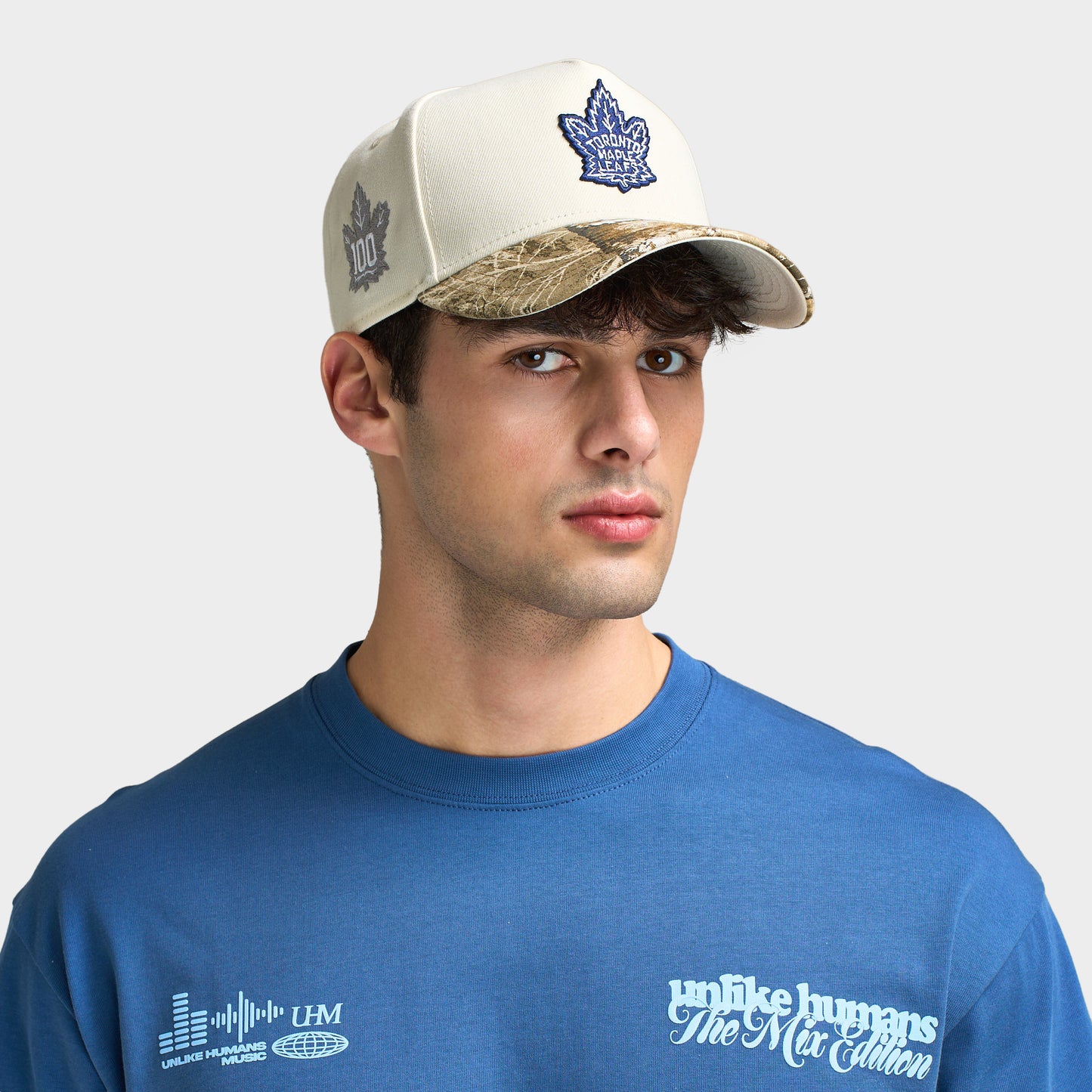 Casquette New Era 9FORTY A-Frame Chrome / Camouflage Realtree des Toronto Maple Leafs