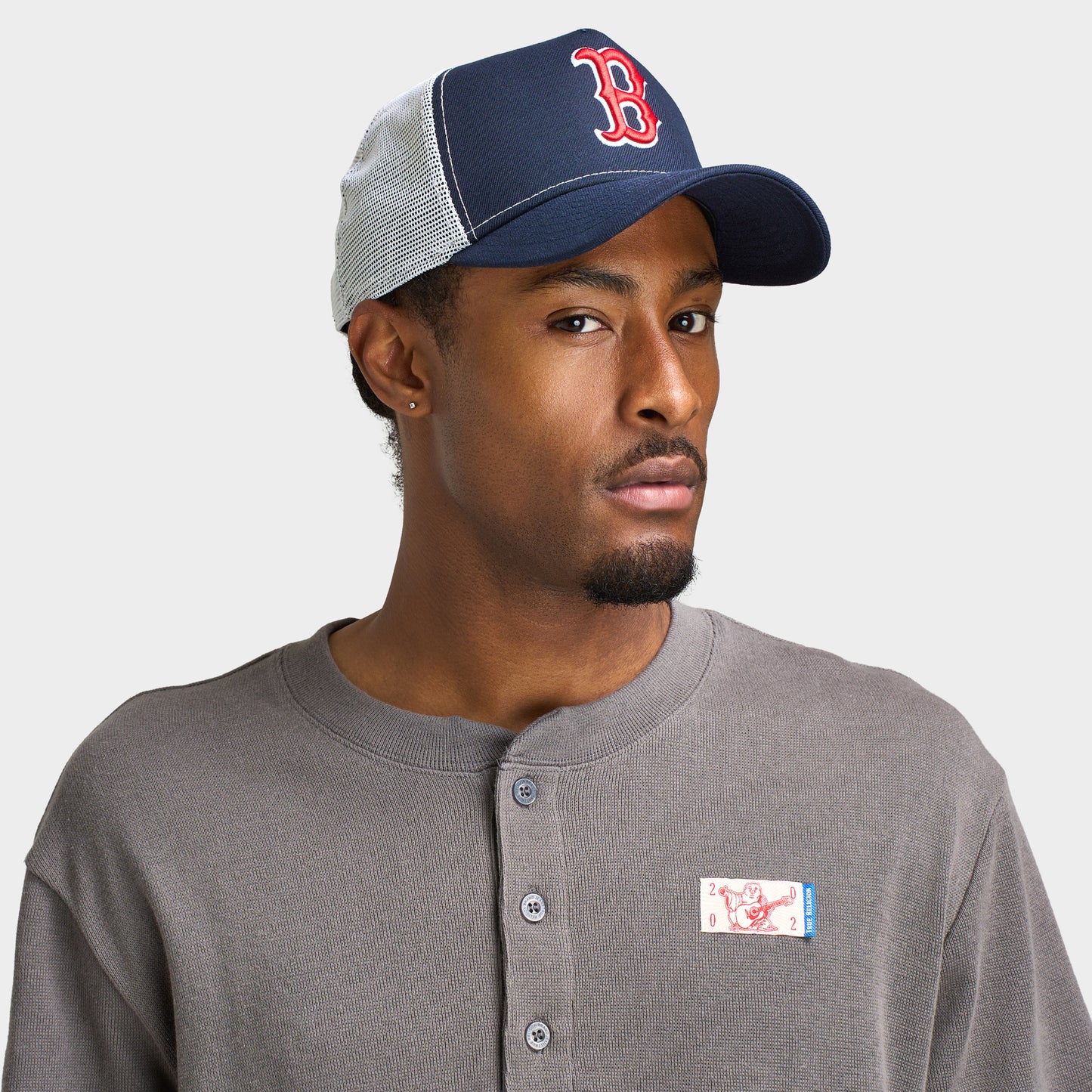 New Era Boston Red Sox 9FORTY A-Frame Trucker Bleu Marine / Blanc