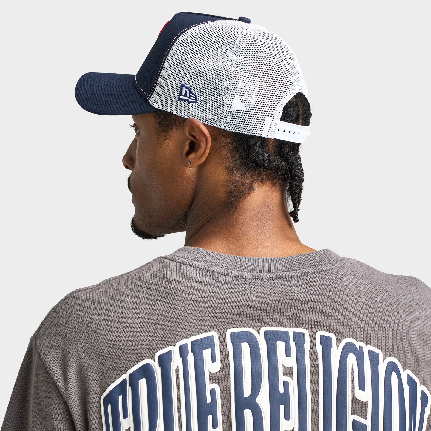 New Era Boston Red Sox 9FORTY A-Frame Trucker Bleu Marine / Blanc