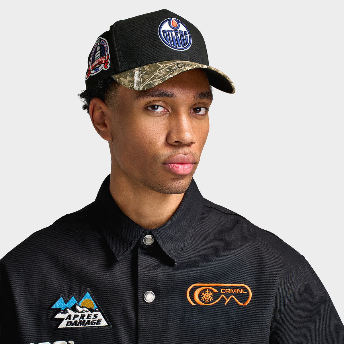 New Era Edmonton Oilers 9FORTY A-Frame Black / Camo