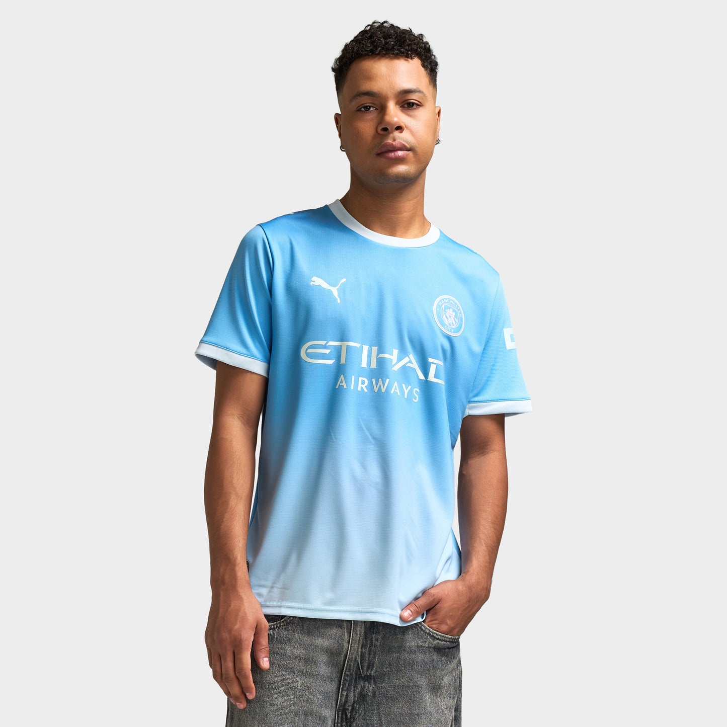 PUMA MCFC Maillot domicile Réplique / Bleu glacier