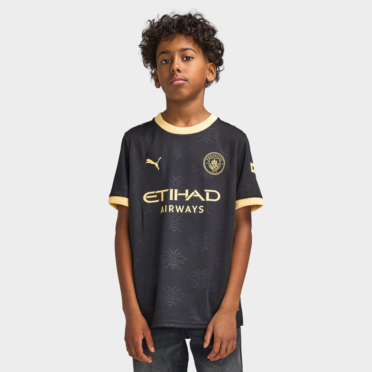 PUMA Juniors' Manchester City Jersey / Black