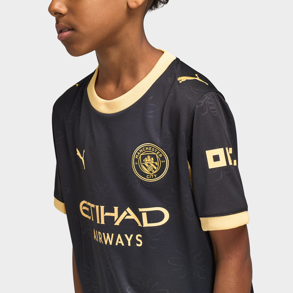 PUMA Juniors' Manchester City Jersey / Black