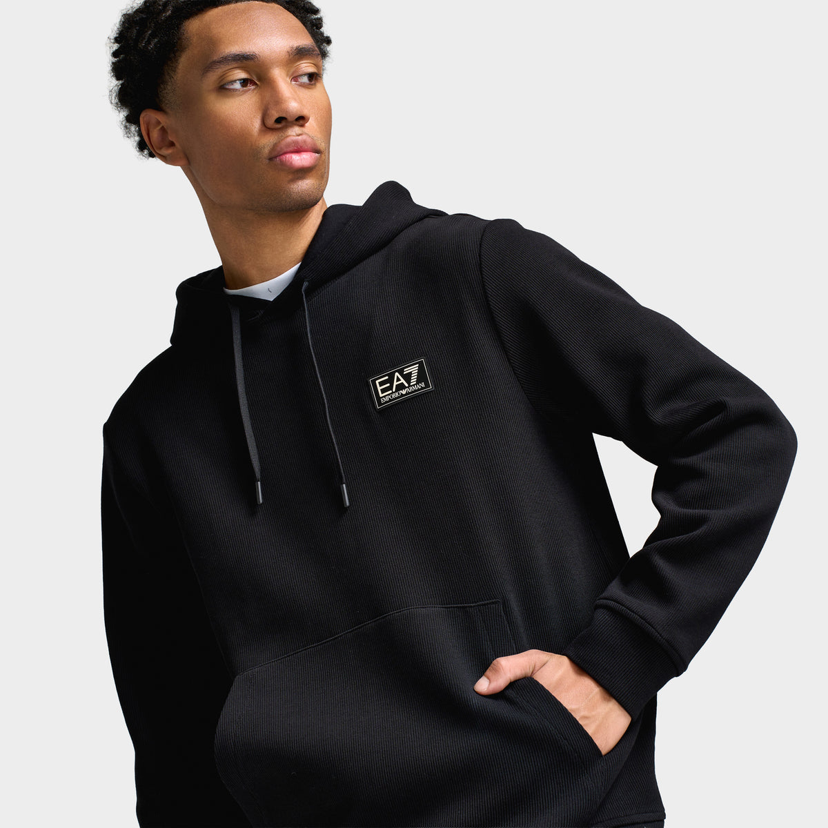 EA7 Train Refined Hoodie / Black