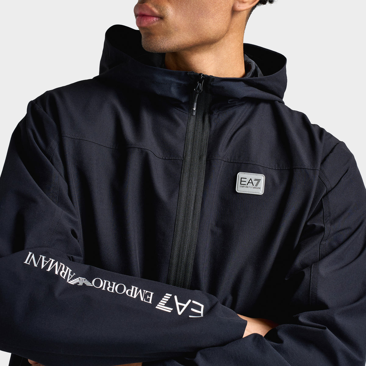 EA7 Woven Hoodie / Black