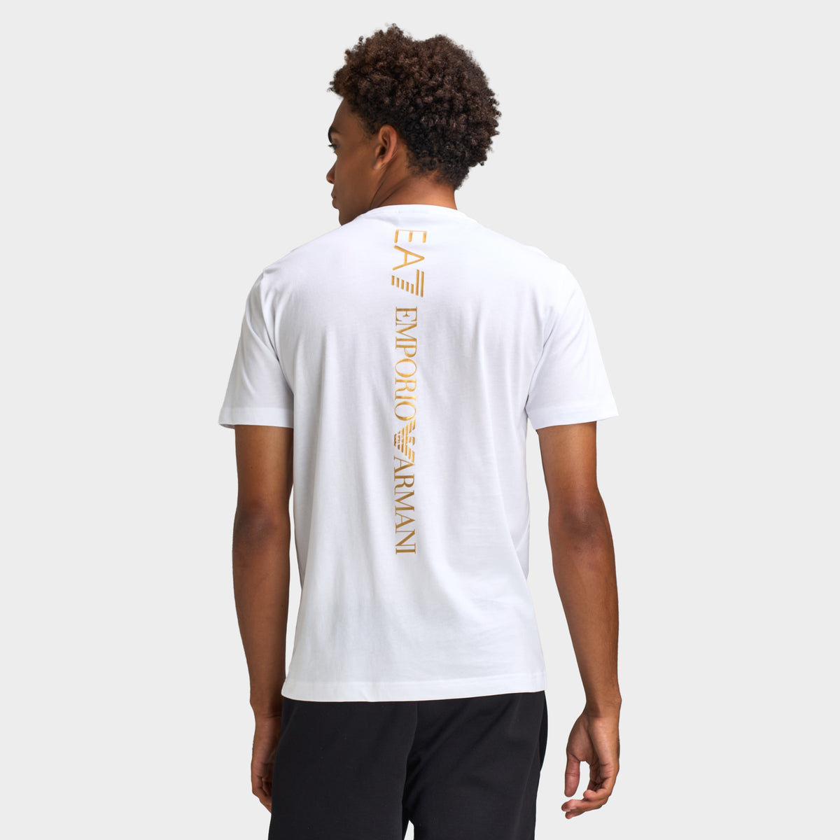 EA7 T-shirt Blanc / Or