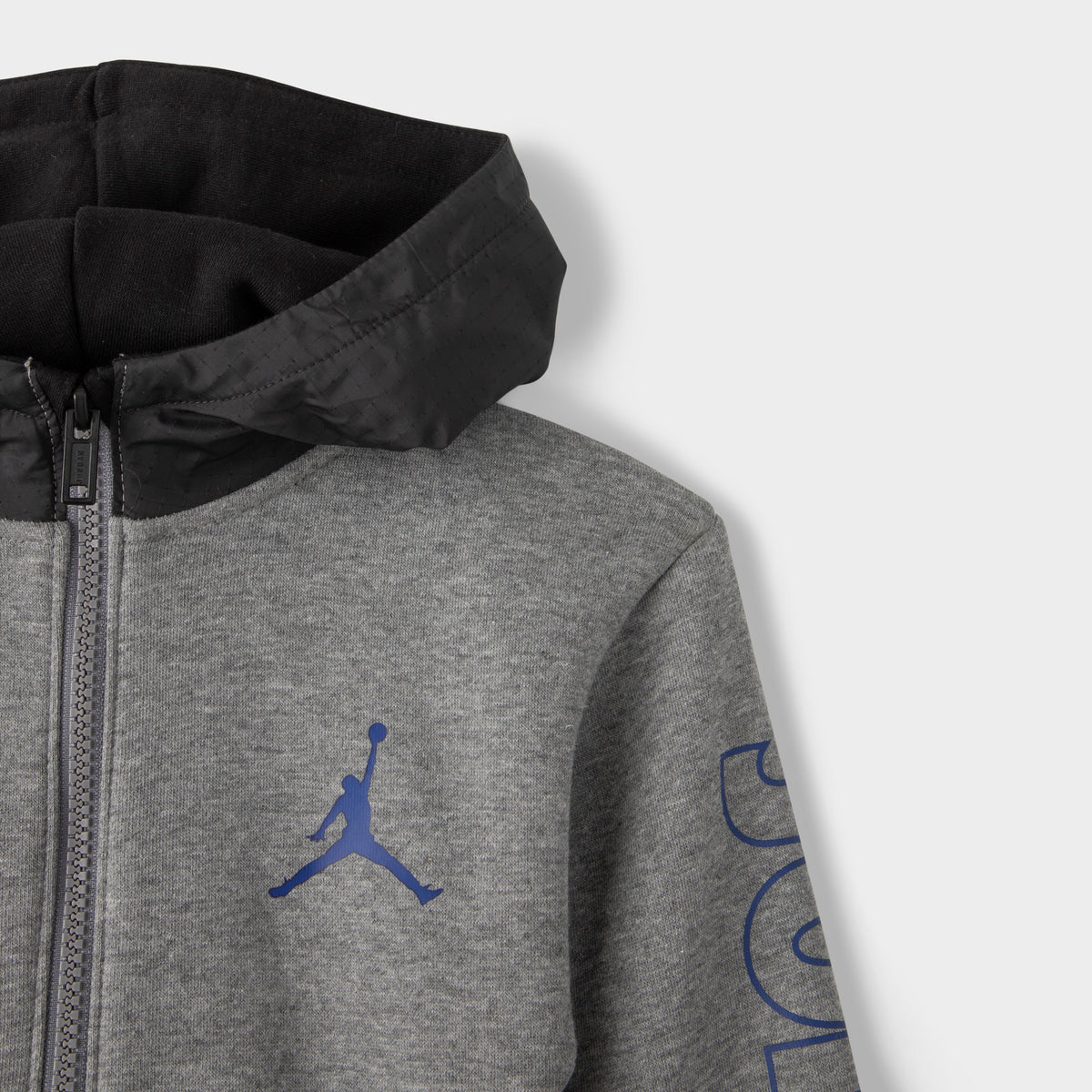 Grey jordan zip up hoodie cheap
