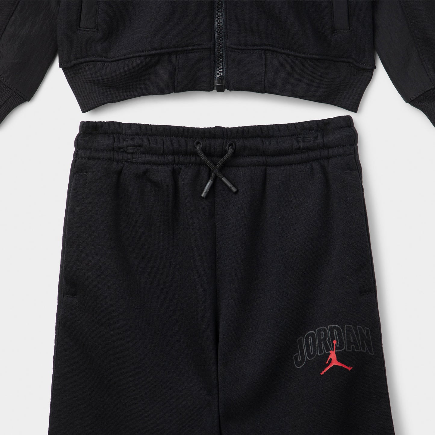 Jordan Children's Fleece Ripstop Full Zip Set / Black