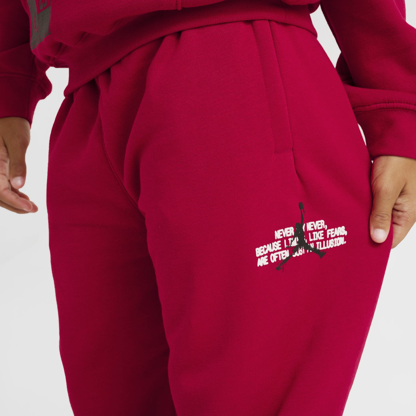 Jordan Enfants Ensemble polaire Jumpman Stamp / Rouge Gymnastique