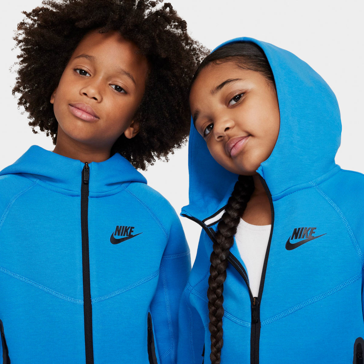 Nike Sportswear Child Boys Tech Fleece Full Zip Hoodie Set Light Photo Blue