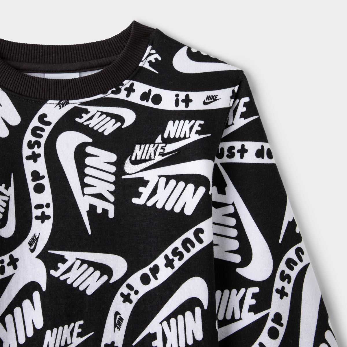 Nike just do it all over print sweatshirt hotsell