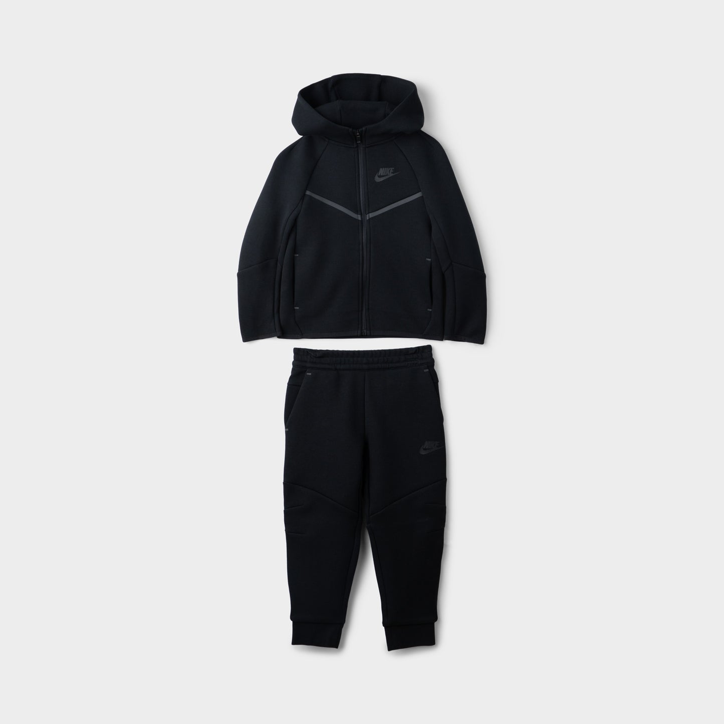 Nike Sportswear Children's Tech Fleece Full Zip Hoodie Set / Black