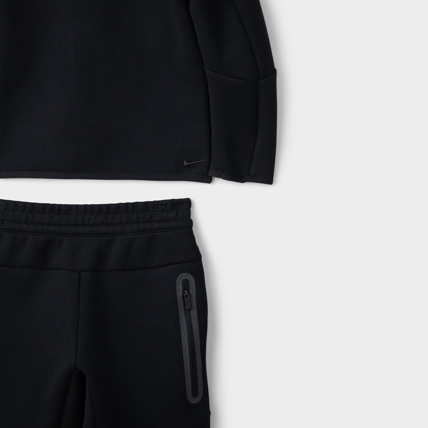 Nike Sportswear Children's Tech Fleece Full Zip Hoodie Set / Black