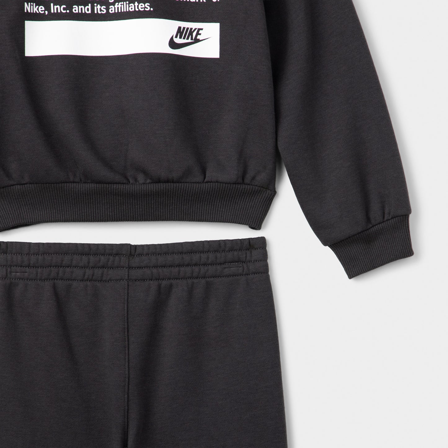 Nike Sportswear Children's GFX PO Fleece Pant Set Black / White - Volt