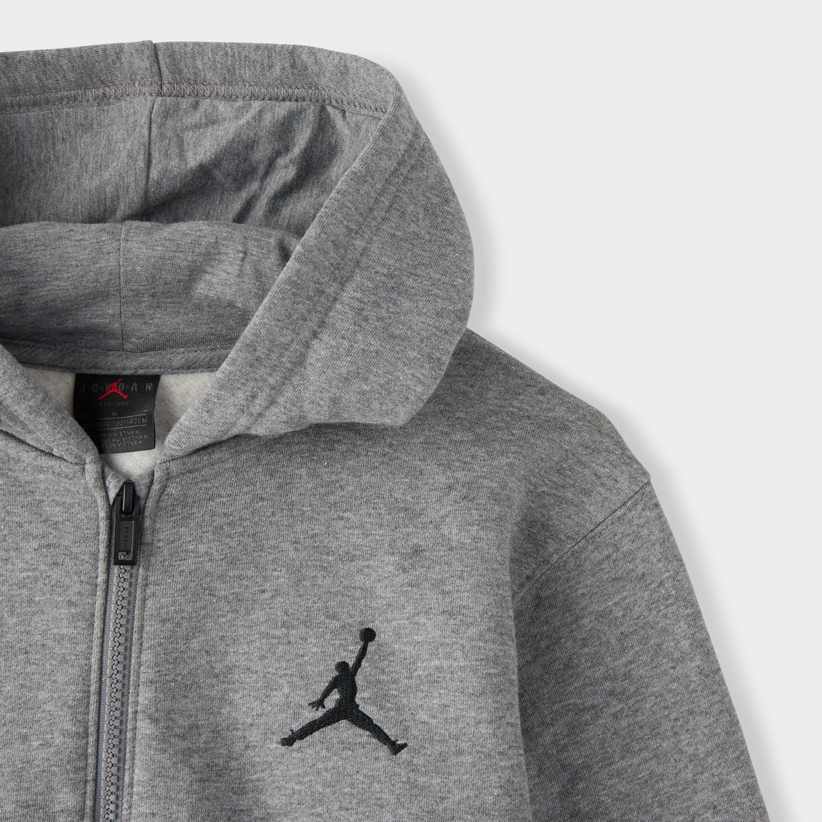 Jordan Junior Boys Essential Full Zip Hoodie Carbon Heather