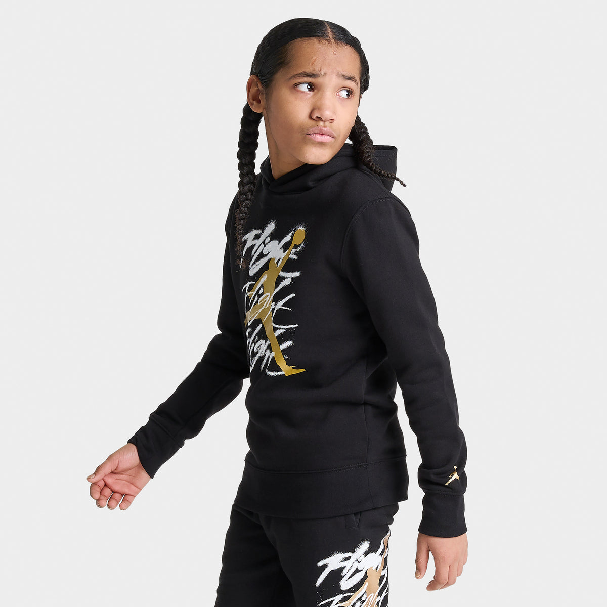 Boys black and gold jordans hotsell