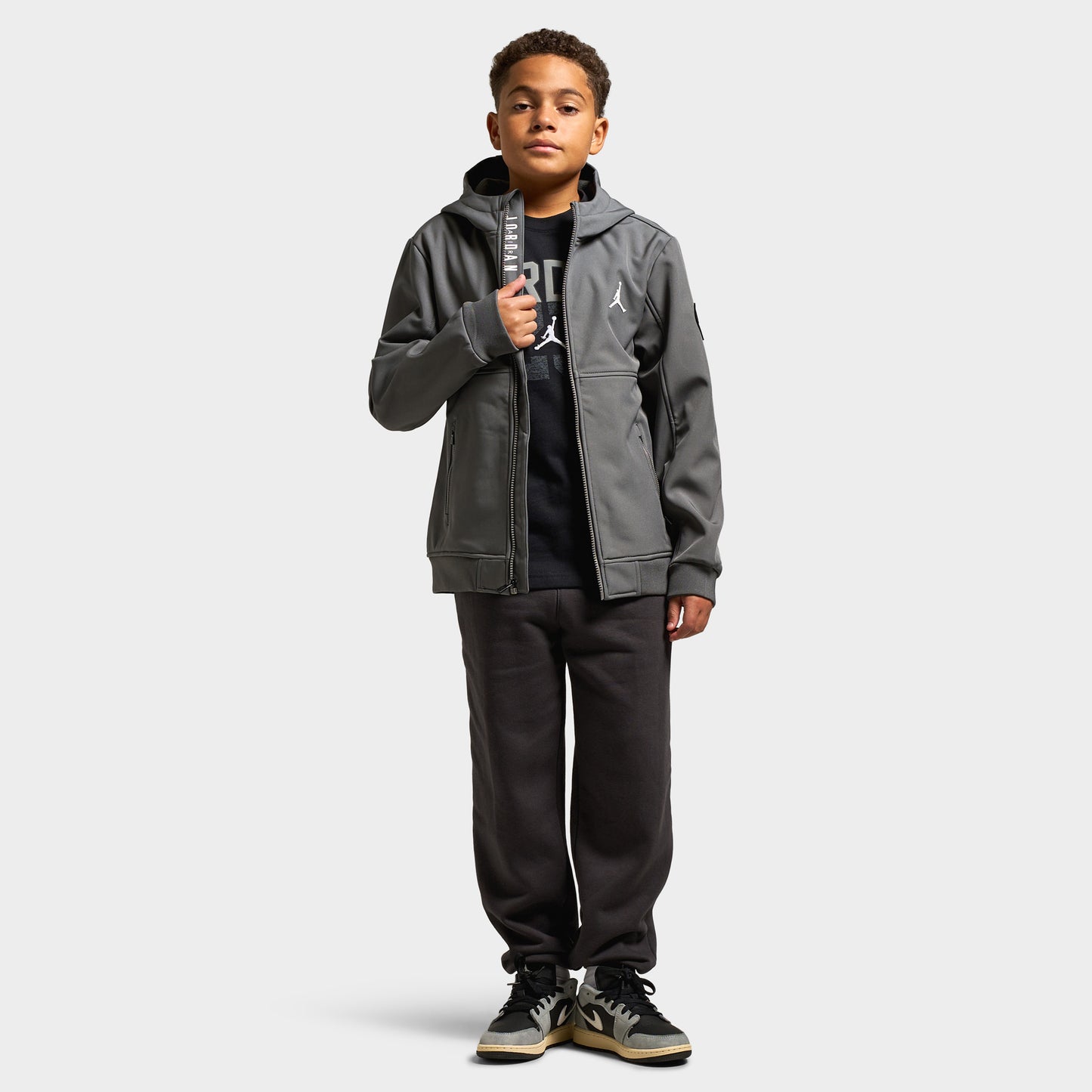 Jordan Junior Veste Softshell / Gris fer