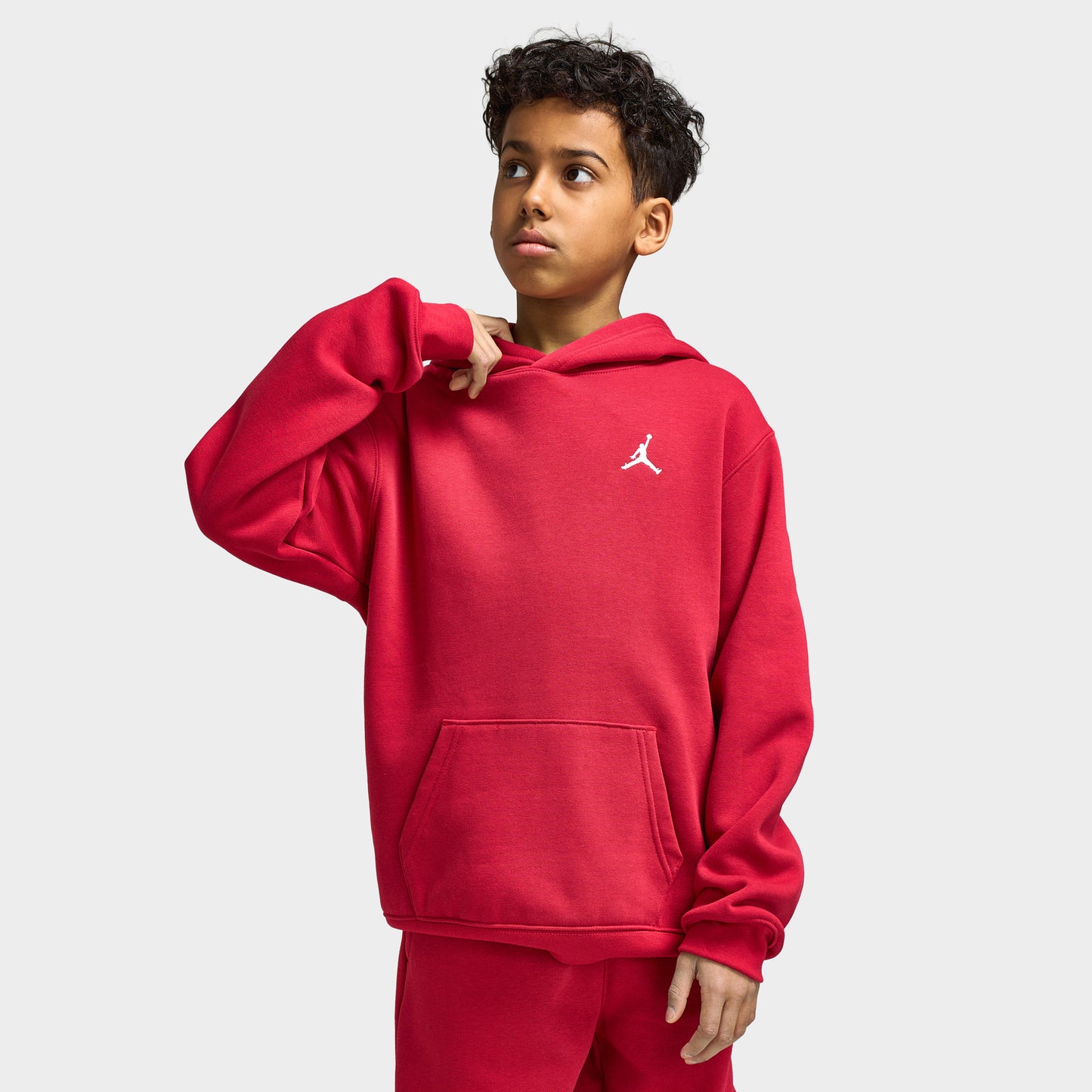 Jordan Juniors' MJ Brooklyn Fleece Pullover Hoodie / Gym Red