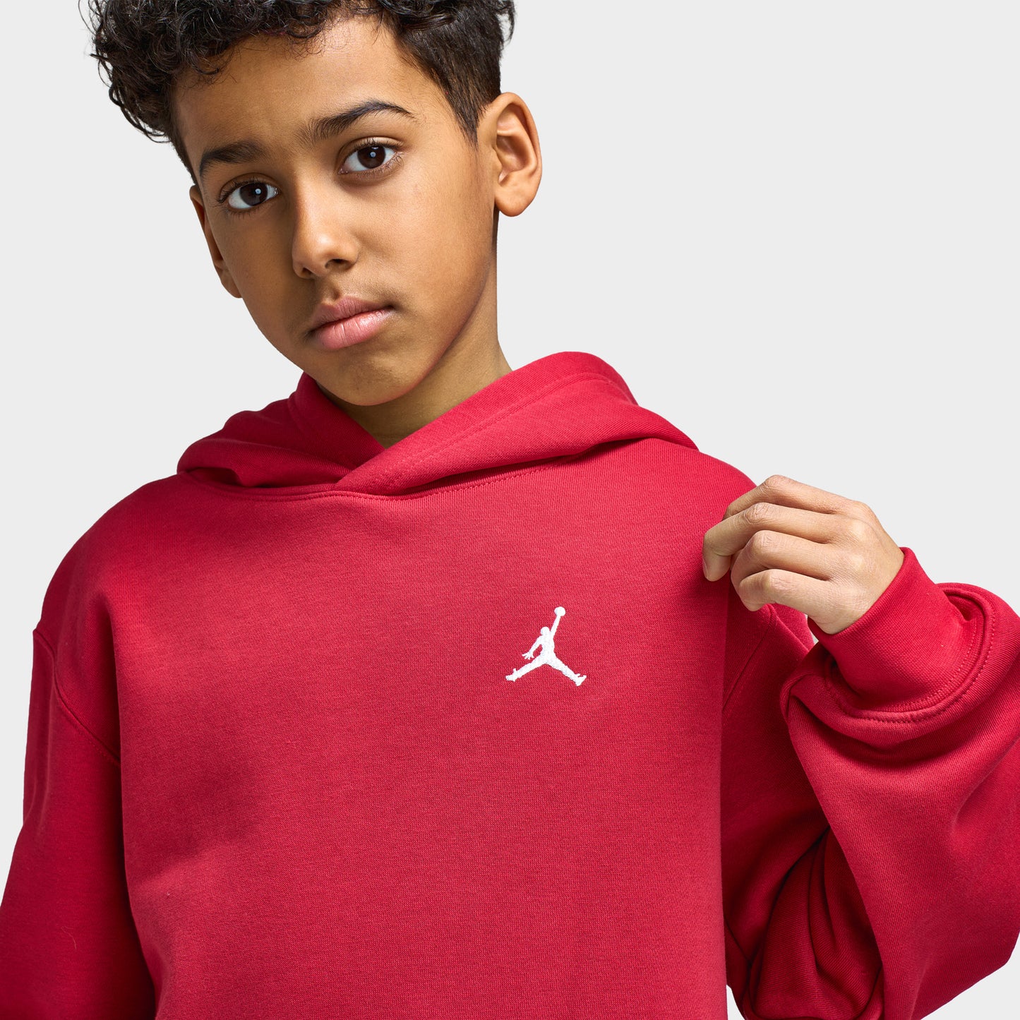 Jordan Juniors' MJ Brooklyn Fleece Pullover Hoodie / Gym Red