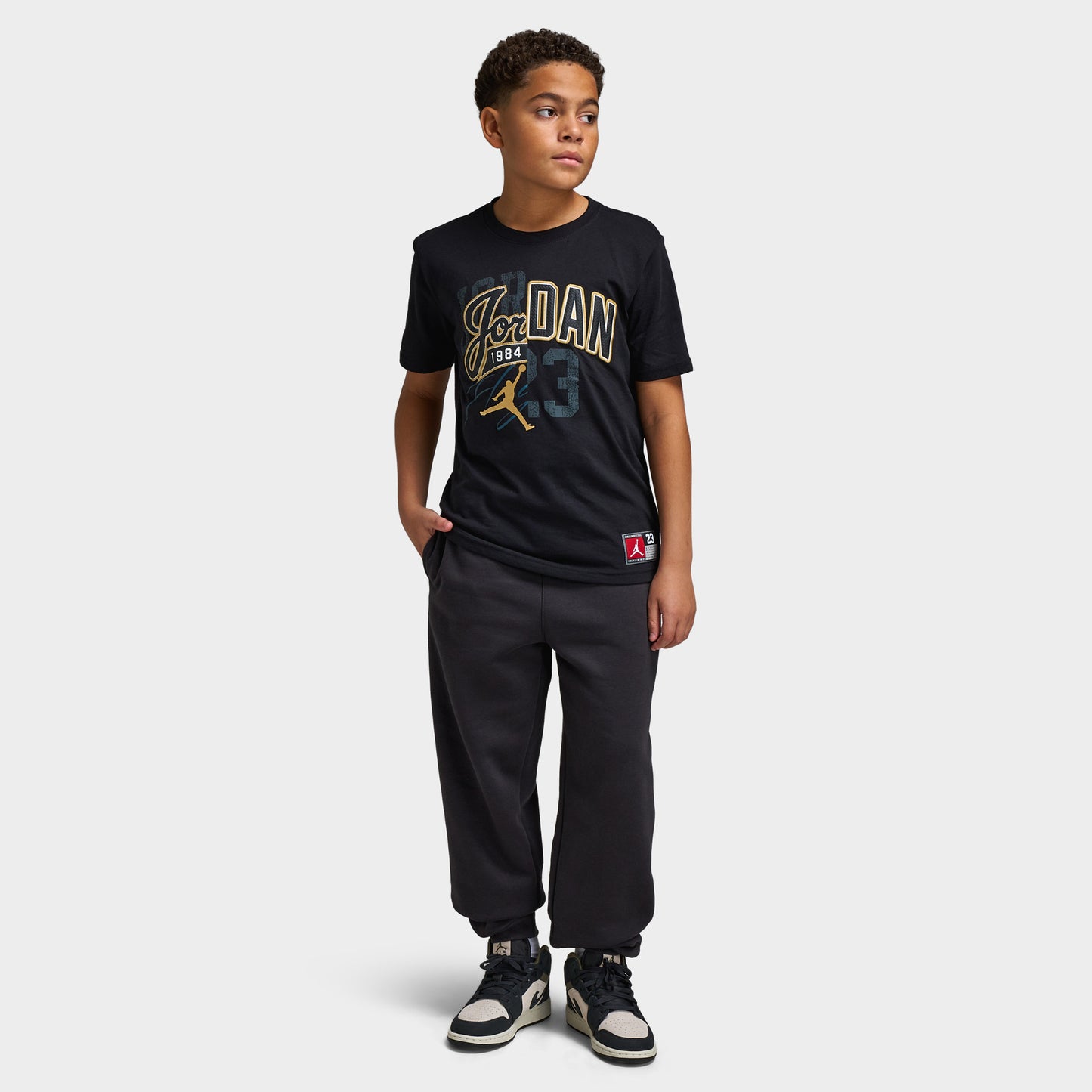 Jordan Juniors' Varsity Split Black / Metallic Gold