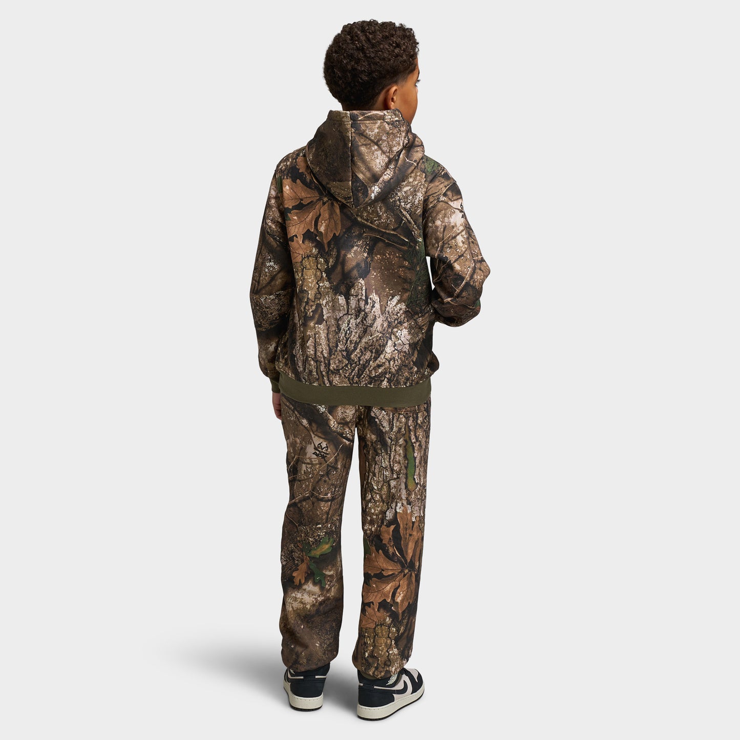 Jordan Juniors' MJ MVP Fleece Pullover Hoodie / Medium Olive Camo