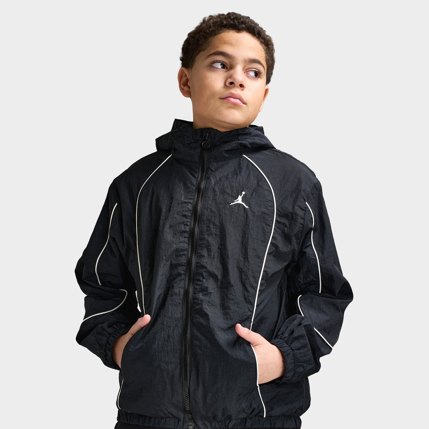 Jordan Juniors' Color Block Wind Jacket / Black