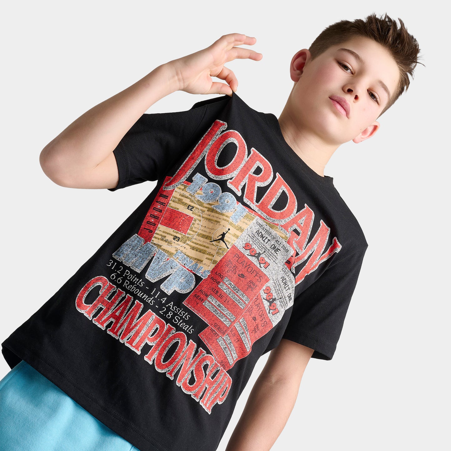 Jordan Junior Playoff Tix t-shirt / Noir
