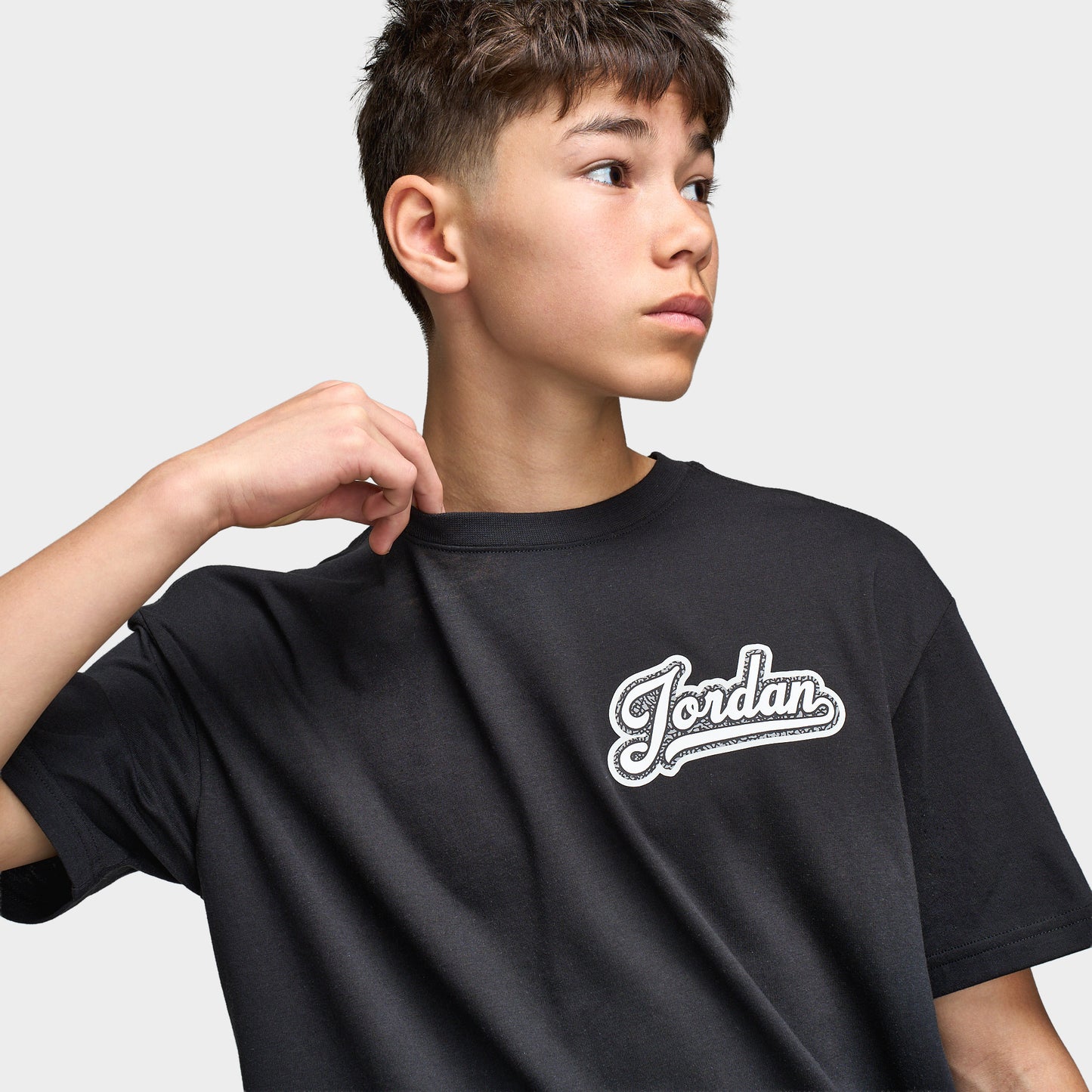 Jordan Juniors T-shirt avec pack d'autocollants / Noir