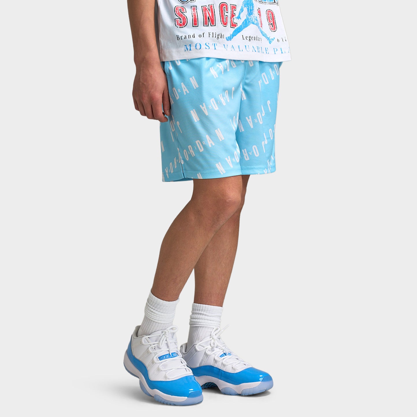 Jordan Juniors' AOP Logo Mesh Shorts / Blue Chill