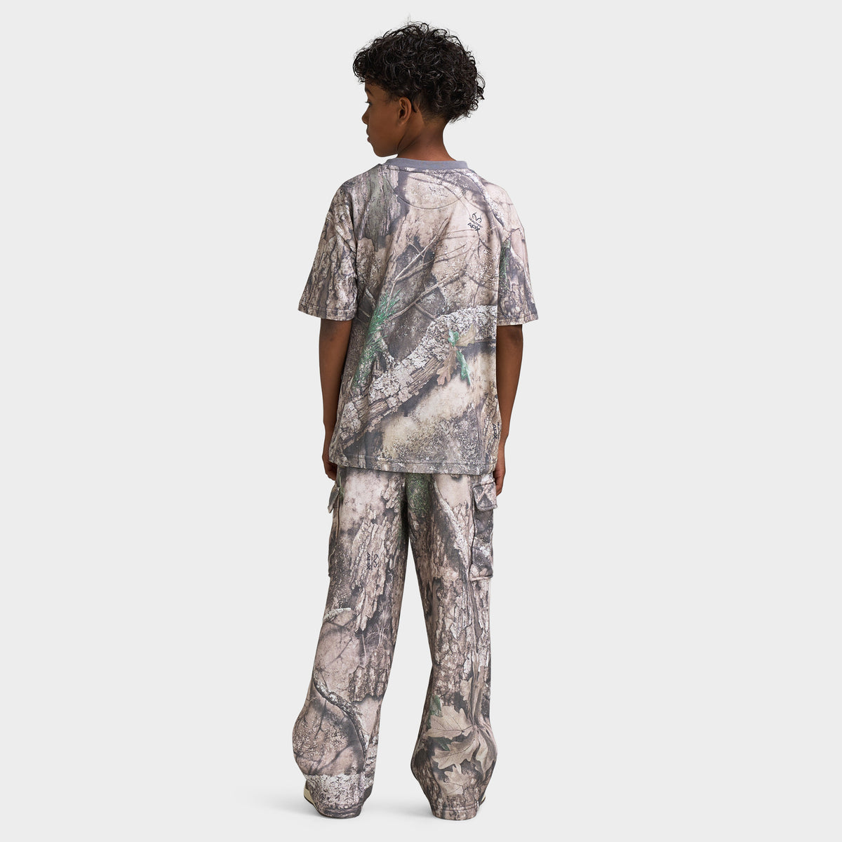 Jordan Junior Boys' MJ Brooklyn Real Tree AOP T-Shirt / Swan