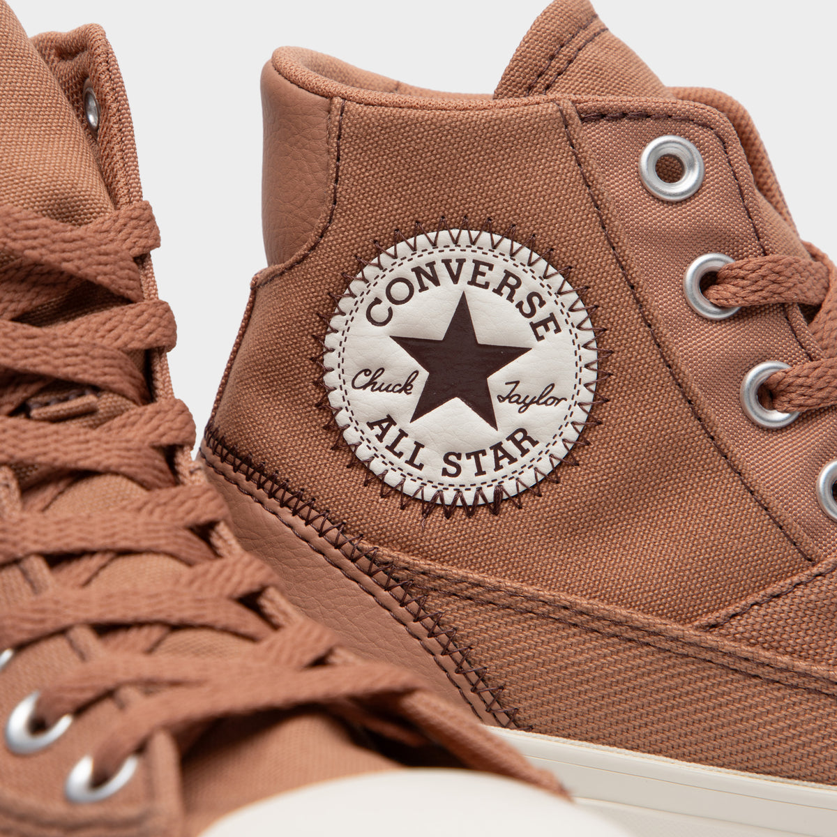 Converse black & brown sales all star leo hi trainers