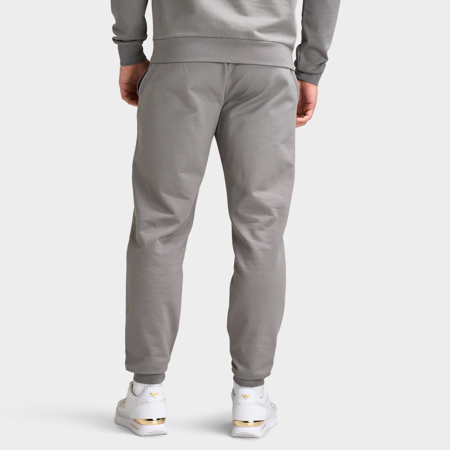 EA7 Gold Chest Logo Crew Jogging Set / Grey