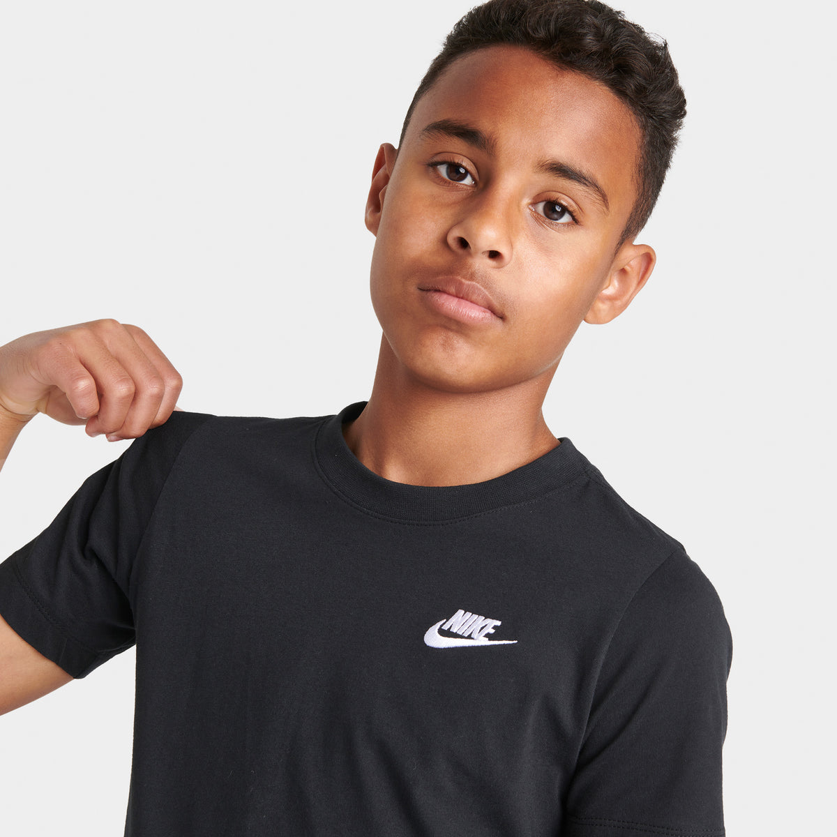 Nike Sportswear Juniors Embroidered Futura T Shirt Black