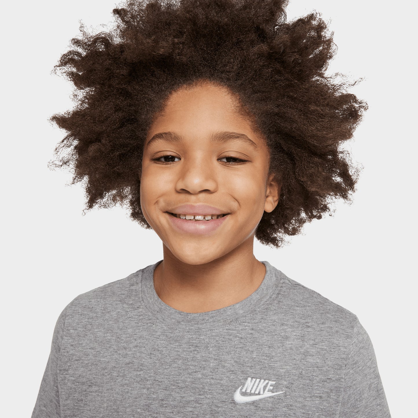 Nike Sportswear Juniors' Embroidered Futura T-Shirt / Dark Grey Heather